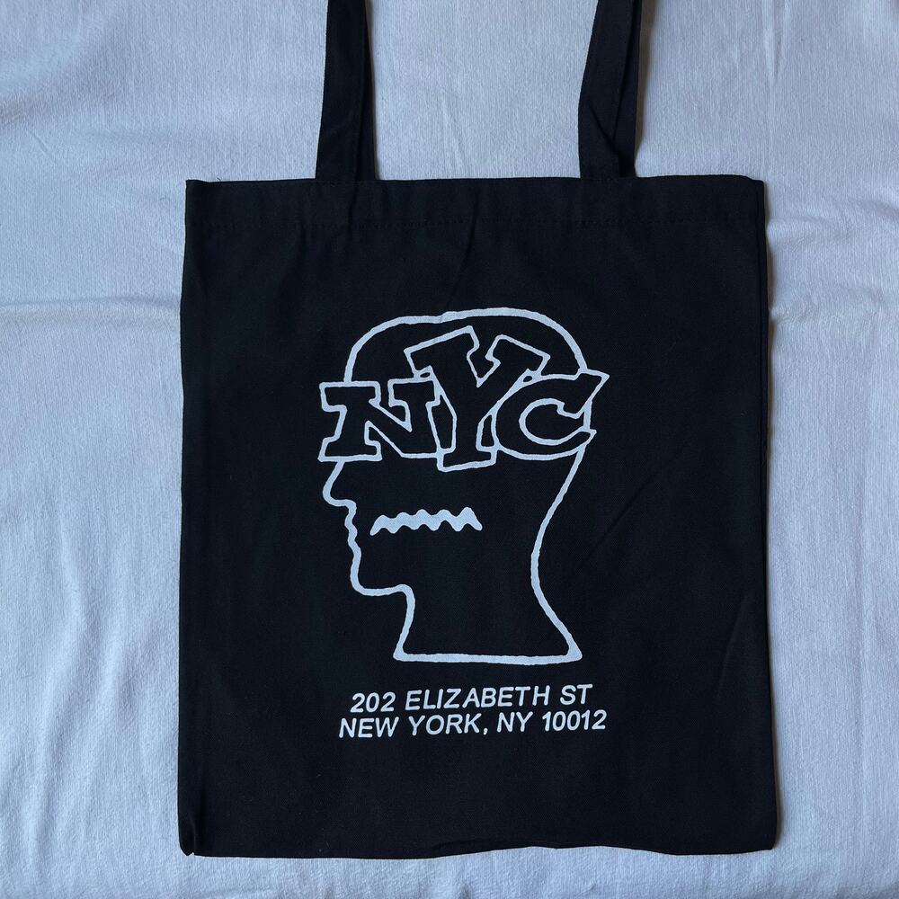 BRAIN DEAD Fabrications NYC Store Exclusive Black & White Cotton Canvas Tote Bag